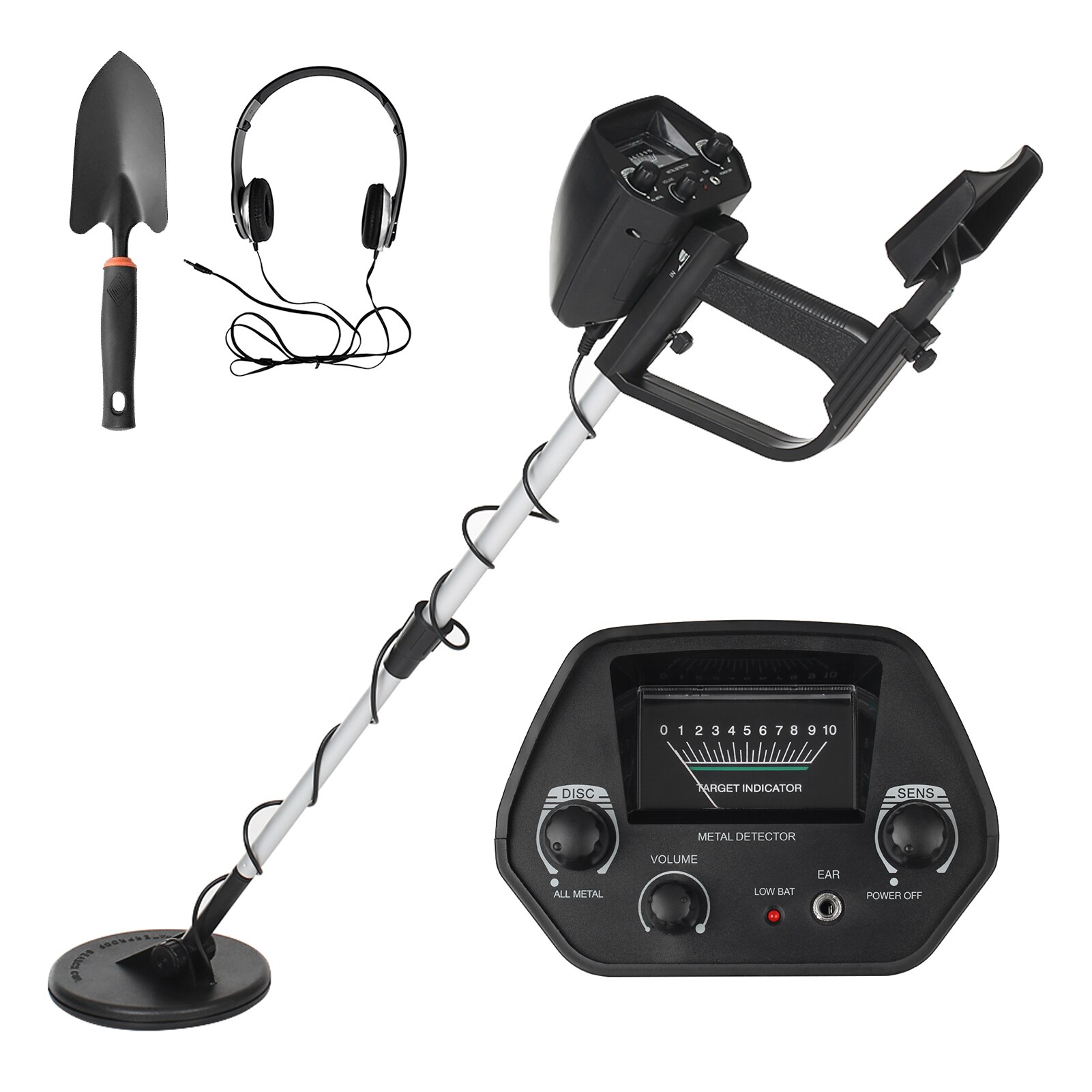KKmoon-Detector de Metales MD4030, buscador de tesoros de oro subterráneo, con auriculares, GTX5030: MD4030 Set 4