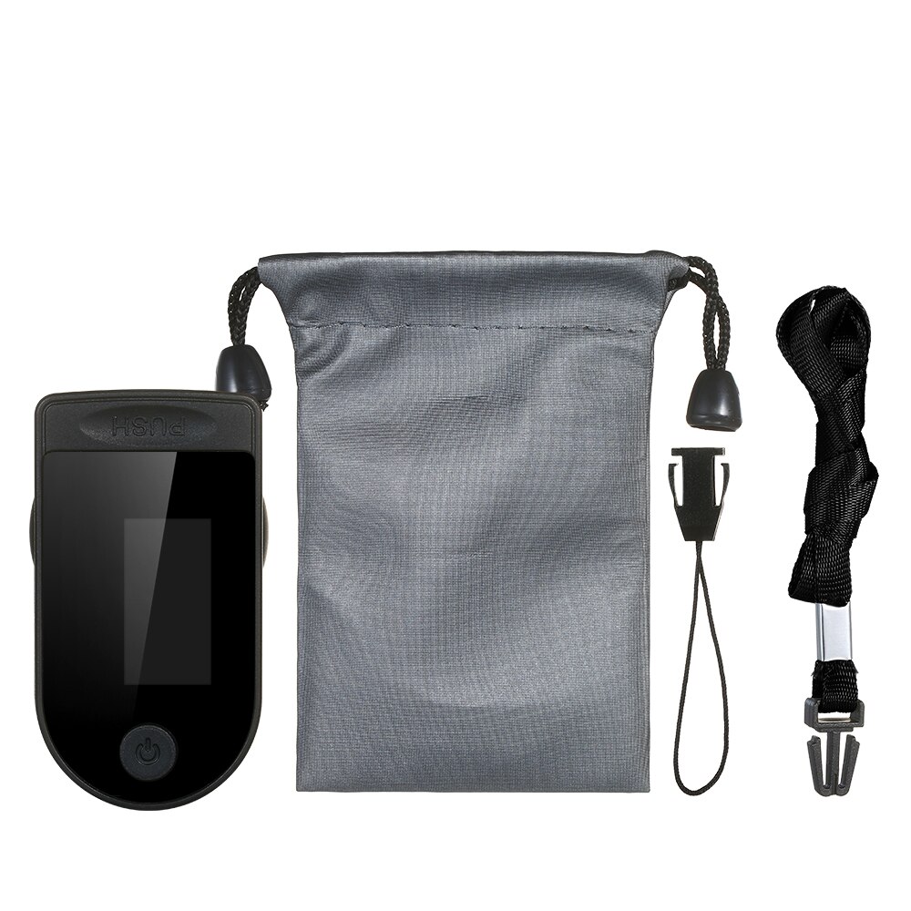 Blood Oxygen Finger Pulse Digital Fingertip Oximeter Oxygen Saturation Meter Finger Monitor Oximetro with Lanyard & Storage Bag