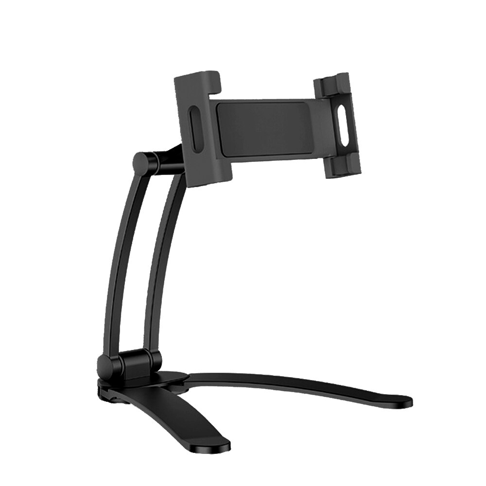Tablet Mount Stand 2-In-1 Kitchen Wall Counter Top Desktop Mount Recipe Holder Wall Desk Tablet Stand For Tablet And Smartphones: 6-15 inch black