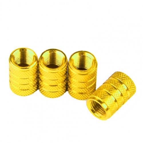 60% in ！！ 4Pcs Aluminum Alloy Car Wheel Tyre Tire Air Pressure Valve Stem Cap Dust Cover: Gold
