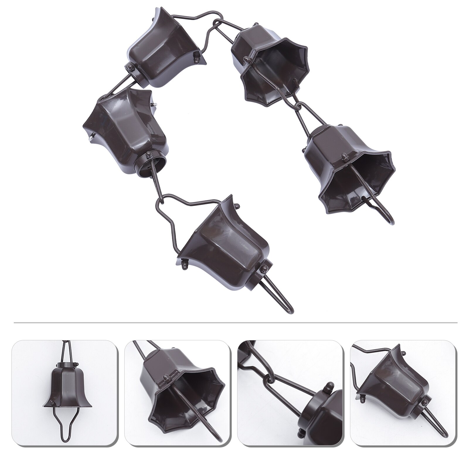 1pc 1m Japanischen Stil Regen Kette Glocke Lotus Tassen Kette für Fallrohr (Kaffee): Ursprünglich Titel