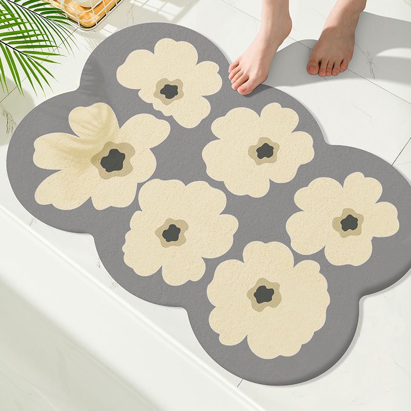 Bathroom Diatom Mud Floor Mat Toilet Carpet Entry Door Mat Toilet Toilet Door Absorbent Non-slip Foot Mat: 50cmx80cm / Yellow