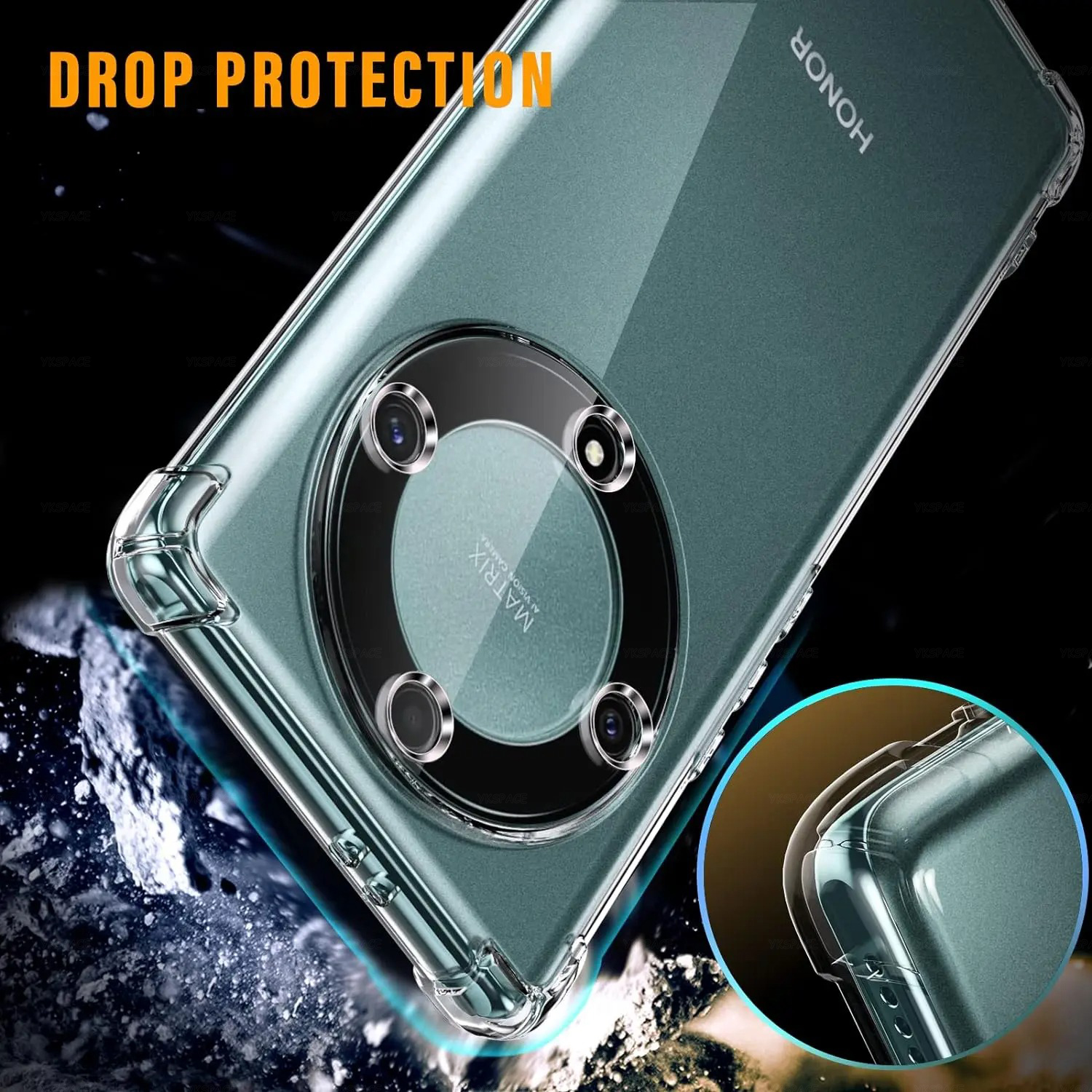 Coque de téléphone souple en Silicone Transparent antichoc, Airbag, pour Honor Magic 3 4 5 6 7 Pro Lite Ultimate X7 X8 X9 X8A X9A X9B 5G