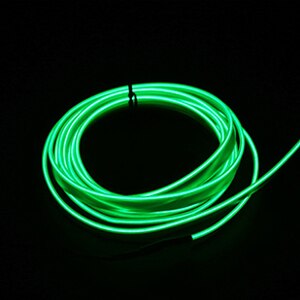 Luces Led decorativas para Interior de coche, tira de neón con cableado EL, luz ambiental Flexible automática, USB, accesorio de lámpara de ambiente para: Verde / 4.200 K