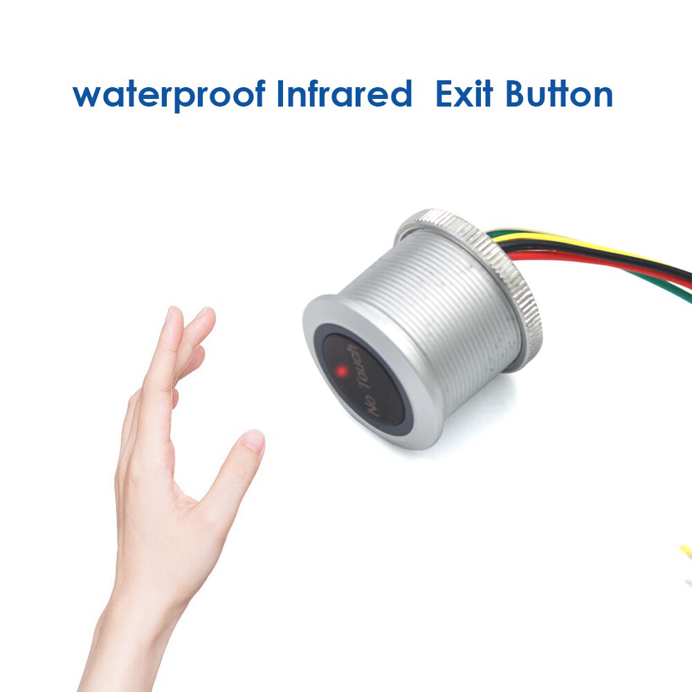 IP68 Waterproof Infrared Sensor Switch 304 Stainless Steel Exit Button No Touch Switch For Door Lock Access Control System