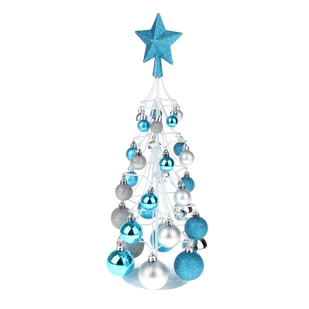 Mini Christmas Bauble Tree Ball Xmas Home Table Centerpiece Decor