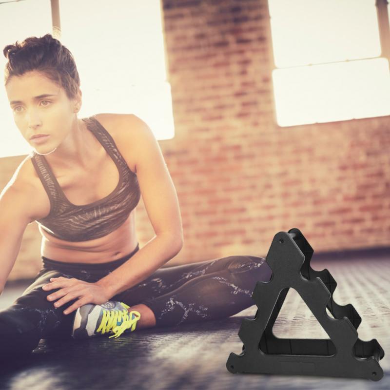 Three-tier Dumbbell Weight Rack Compact Dumbbell Floor Bracket Support Weight Holder Anti-wear Dumbbell Holder Fitness Equipment