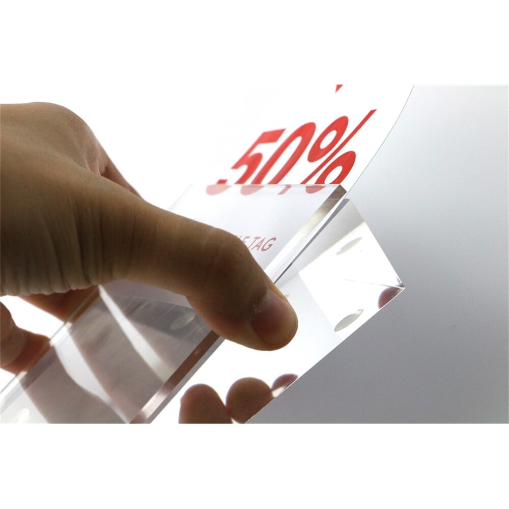 100*100mm Acylic Block Frame Magnetic Picture Frame Desk Sign Holder Retailing Price Tag Display Stand Table Advertising Rack