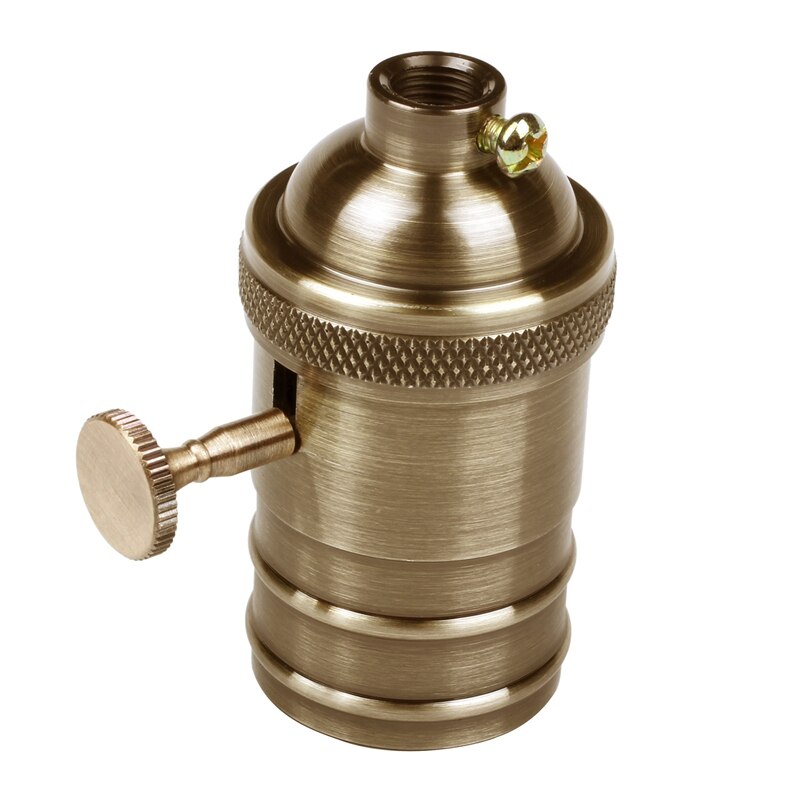 E26/E27 Retro Vintage Antique Brass Copper Lamp Light Bulb Holder Socket: Default Title