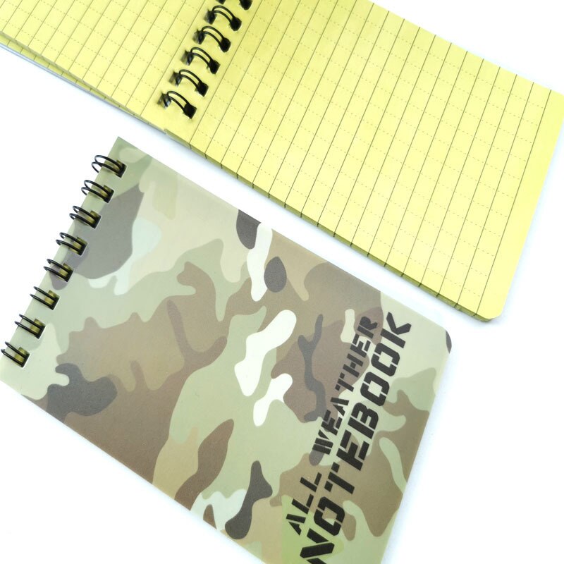 Outdoor waterproof pad this camouflage PVC waterproof notebook all-weather rain proof outdoor notepad coil book ежедневник agend