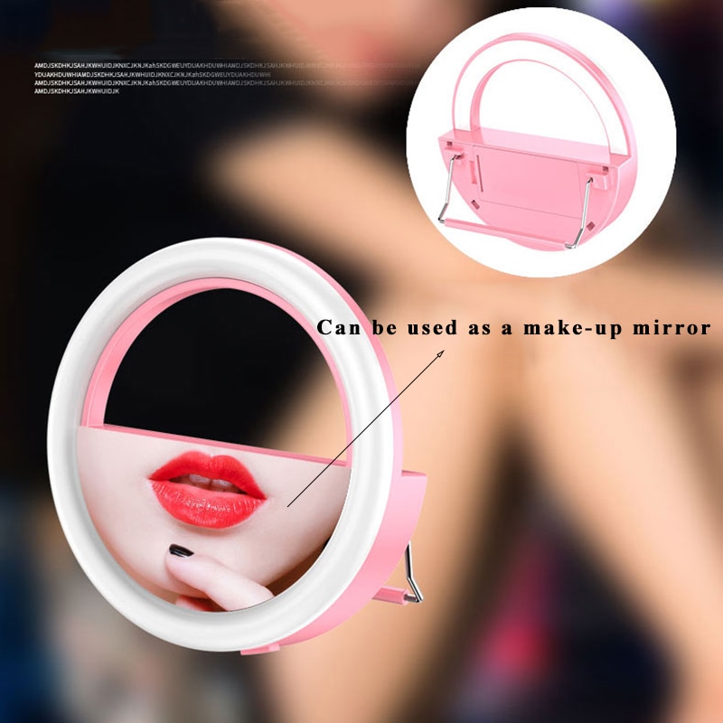 Beauty Selfie Led Light Camera Phone Photography Selfie Light Cosmetic Mirror not included the battery