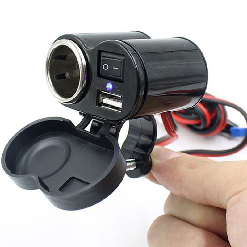 Auto motorfiets sigarettenaansteker dubbele usb-lader 12v auto boot motorfiets tractor stopcontact stopcontact auto accessoire