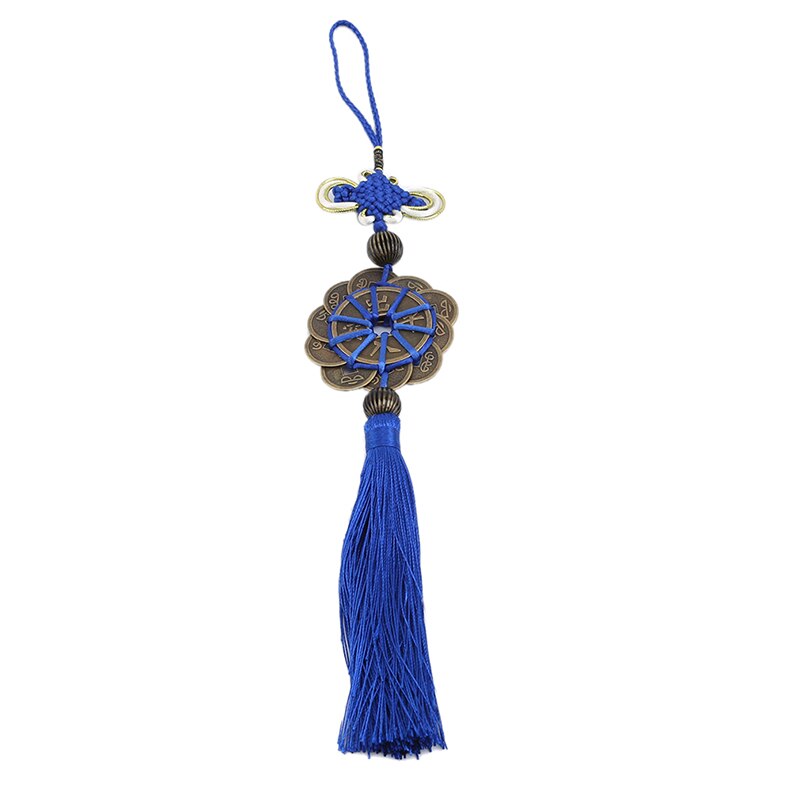 Artesanato chinês nó borla pingente artesanato nacional decoração de casa sala estar pingente borlas nós chineses: Navy blue