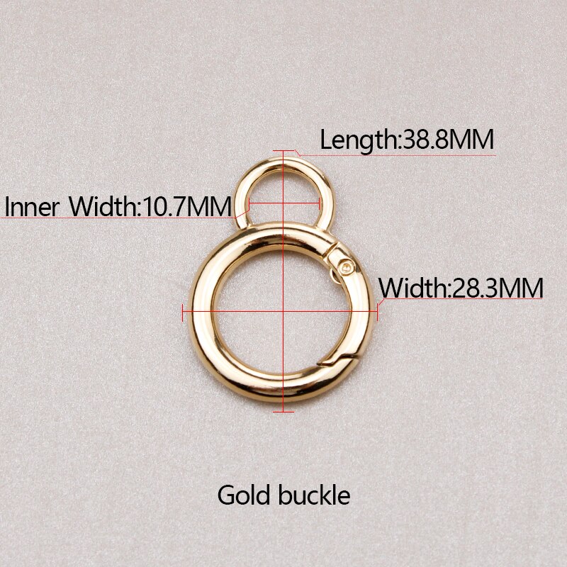 BAMADER Metal Spring Gate O Ring Bag Strap Metal Hardware hook Openable Keyring Snap Buckle Hooks DIY Accessories: Gold buckle