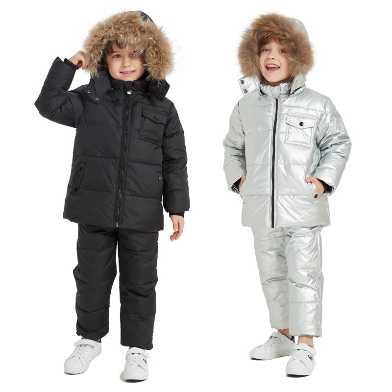 1-5Years Winter Jumpsuit Voor Kinderen Baby Jongen Meisje Kleding Set Kinderen Parka Jas Baby Snowsuit Jas Voor Meisjes Kinderen Kleding