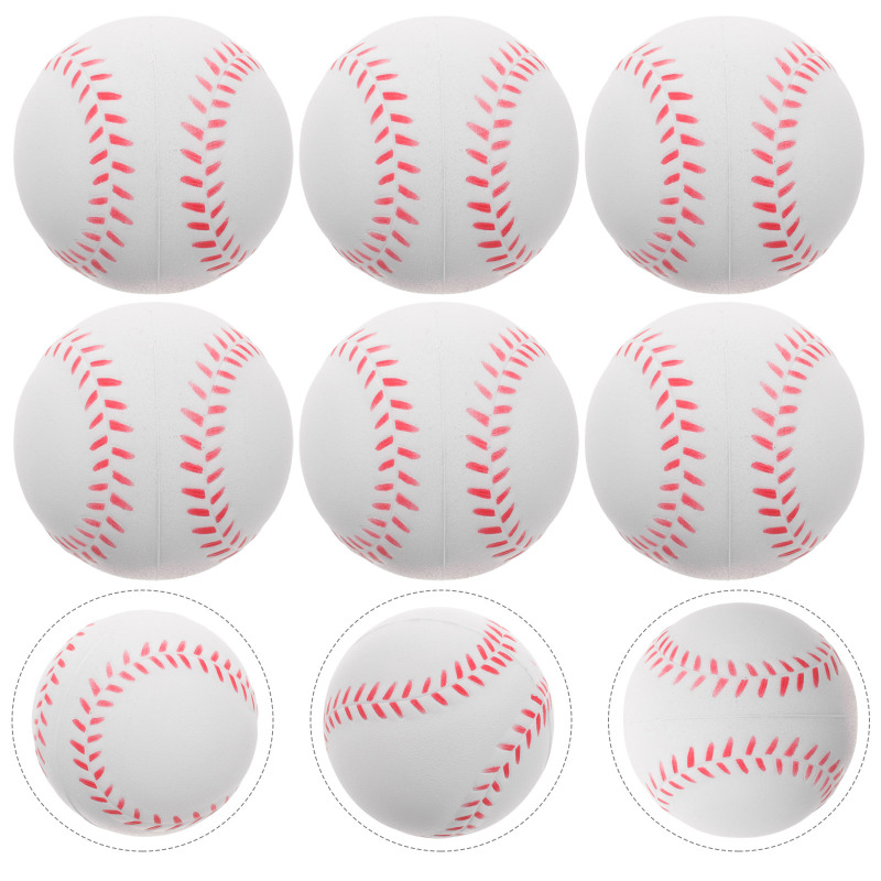 12pcs PU Baseball Soft Sponge Ball Toy Outdoor Sport Practice Trainning Base Ball Kids Decompression Indoor Outdoor Toy Ball