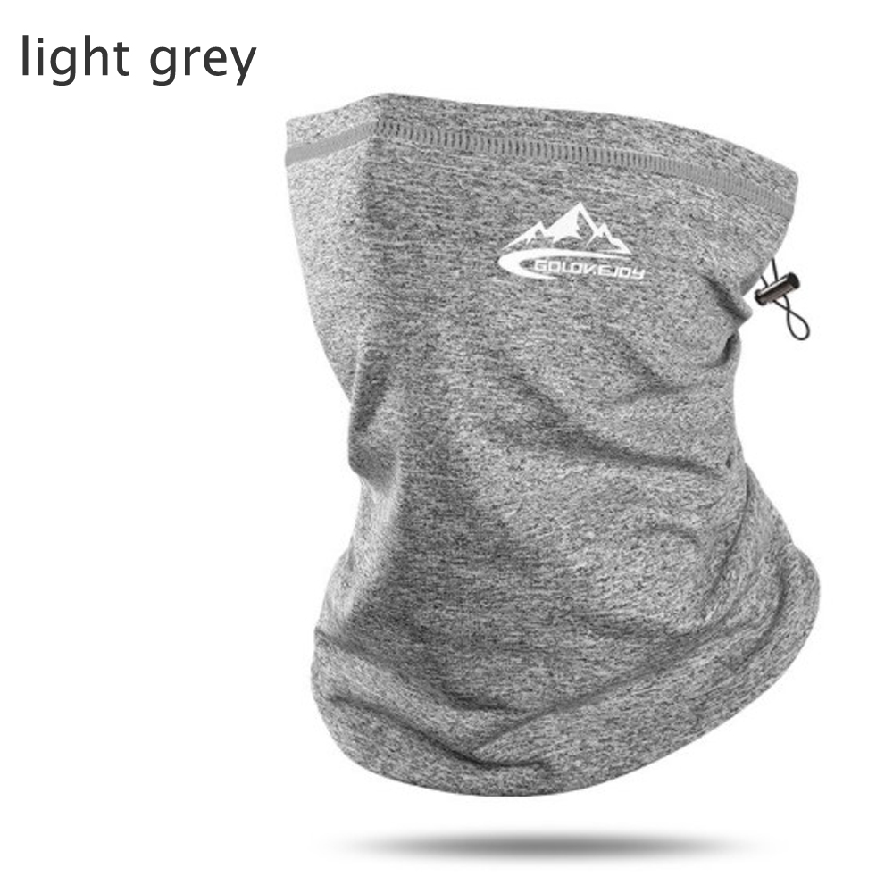 Winter Neck Warmer Thermal Fleece Motorcycle Thick Tube Gaiter Face Scarf Windproof Men Women Bandana Cycling Outdoor Headband: Light Gray