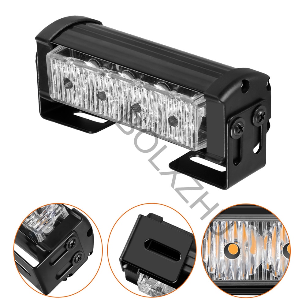 2 x 4/2 x 6 led ambulans polis blixtljus bil lastbil galler drl nödblinkande lampa auto led varningssignal ljus 12v