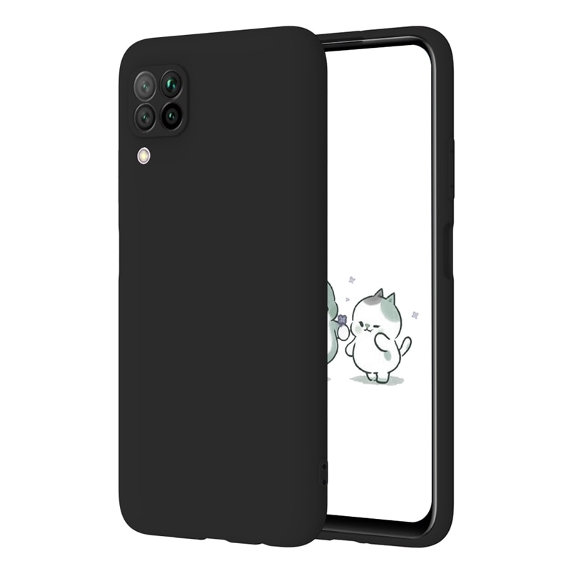 Zachte Siliconen Case Voor Huawei P40 Lite Case Candy Kleur Tpu Cover Voor Hawei Coque Huawei Nova 6se Nova6 se 5G Cover Etui: For Huawei P40 Lite / Black