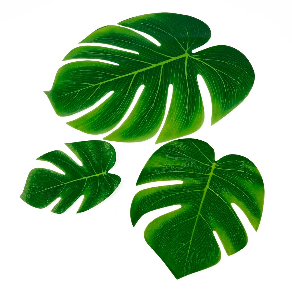 12Pcs Artificial Tropical Palm Leaves for Hawaiian Luau Theme Party Decorations DIY Wedding Home Garden Decoration