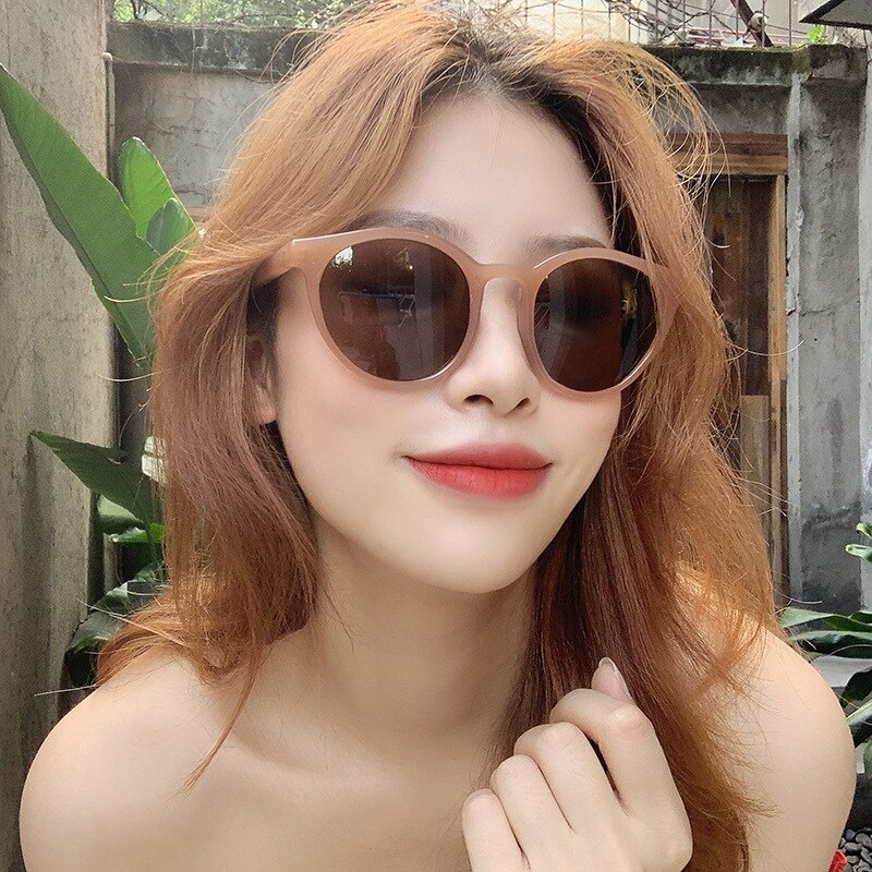 Damer solbriller kvinder mænd kører vintage runde solbriller polariserede klassisk retro kvindelig koreansk stil uv beskyttelse briller