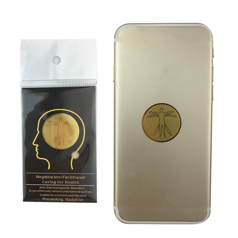5PCS 24K Golden Anti Radiation Sticker Round Against EMF Scalar Shield Phone Stickes Paster for Cellphones Laptops