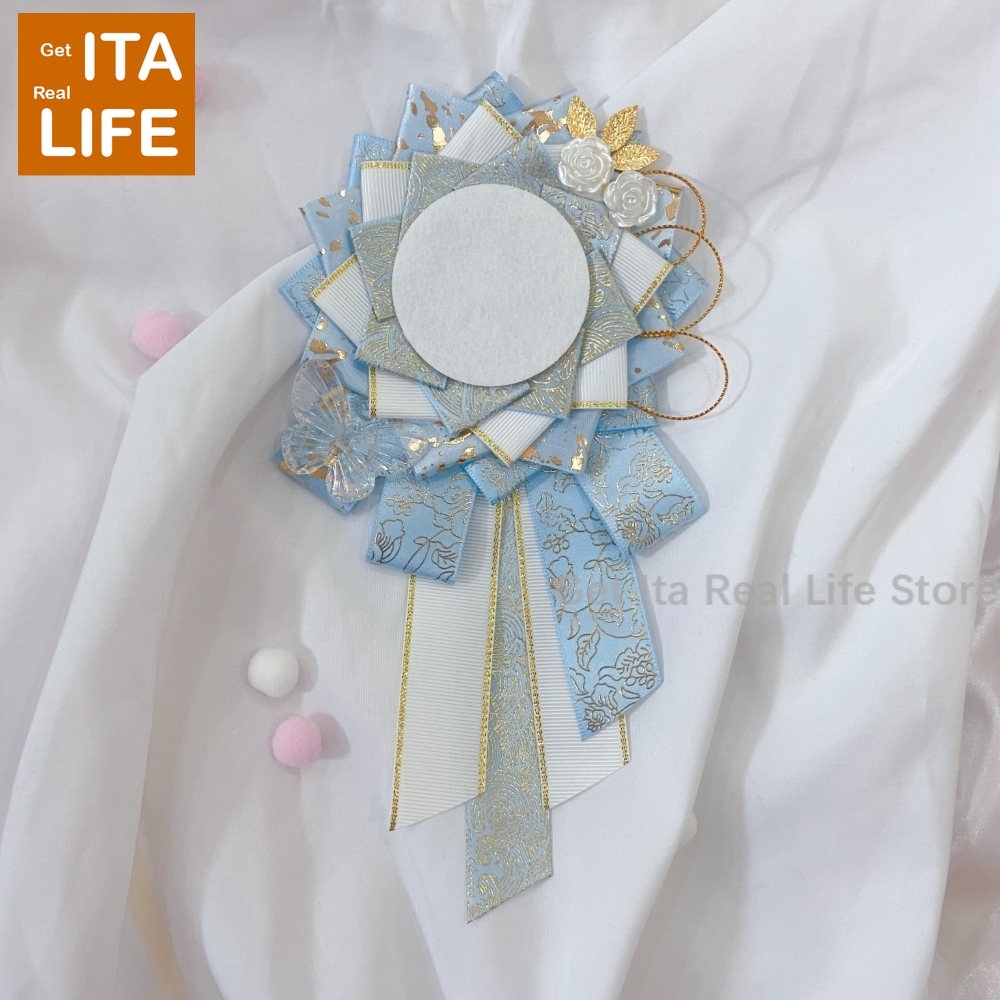 Italife Nowa Torba Ita, Przypinki, Uchwyt na Odznaki z Kwiatami na Odznaki Anime 58mm, Ręcznie Robione Jedwabne Wstążki, Akcesoria robić Dekoracji Itabag, Przypinki H333: Niebieski