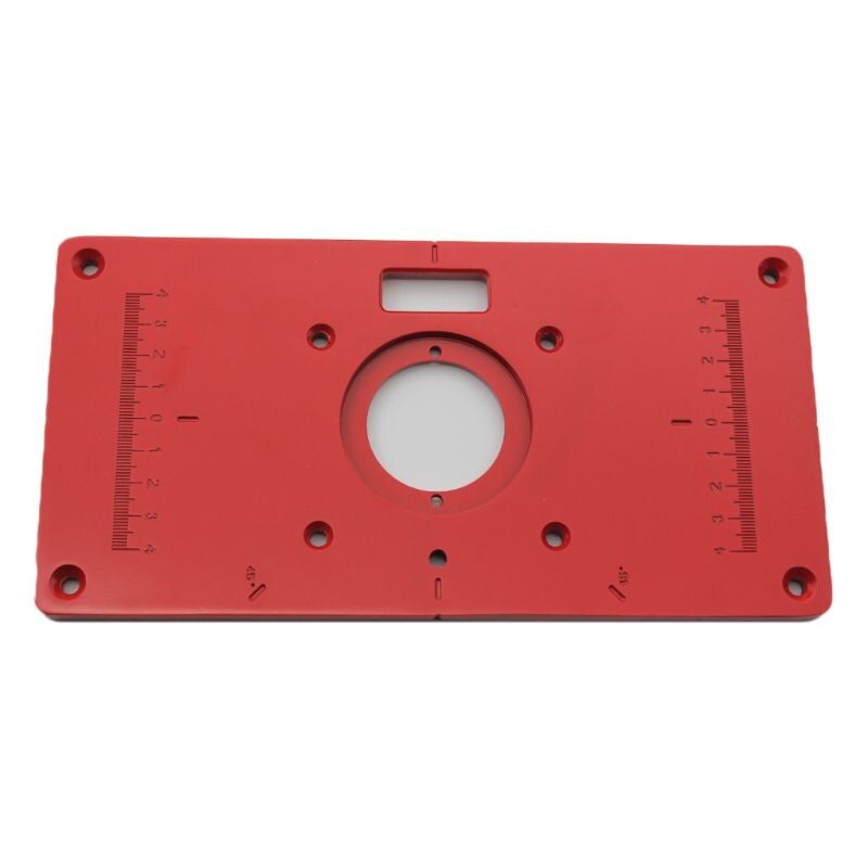 Metal Router Table Insert Plate with 4 Rings Screws for Woodworking Benches Trimmer Machine