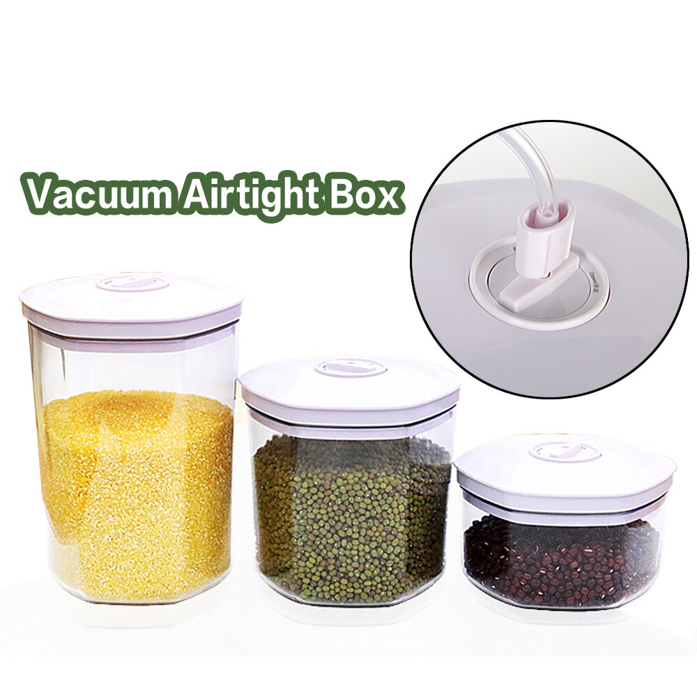 Vacuum Airtight Box Keep the Food Fresh Box With Vacuum Sealer Use Hose Vacuum Airtight Box Food Seal Tools 700ml/1400ml/2000ml