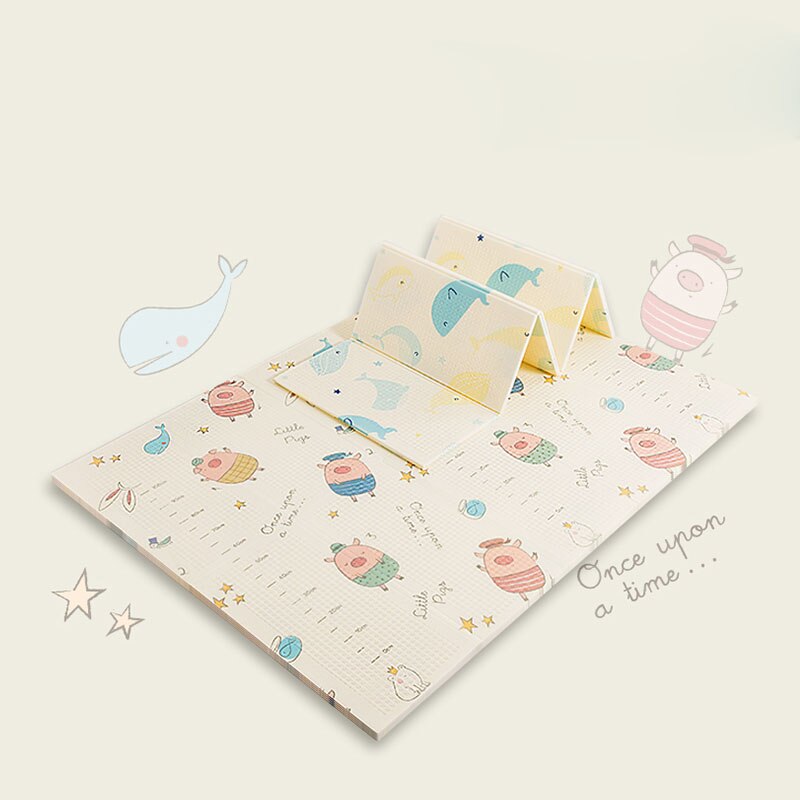 Opvouwbare kruipmat voor kinderen, kinderspeelgoed, cartoon babyspeelmat, dubbelzijdige babyklimmat, kinderkleed, waterdichte speelmatten