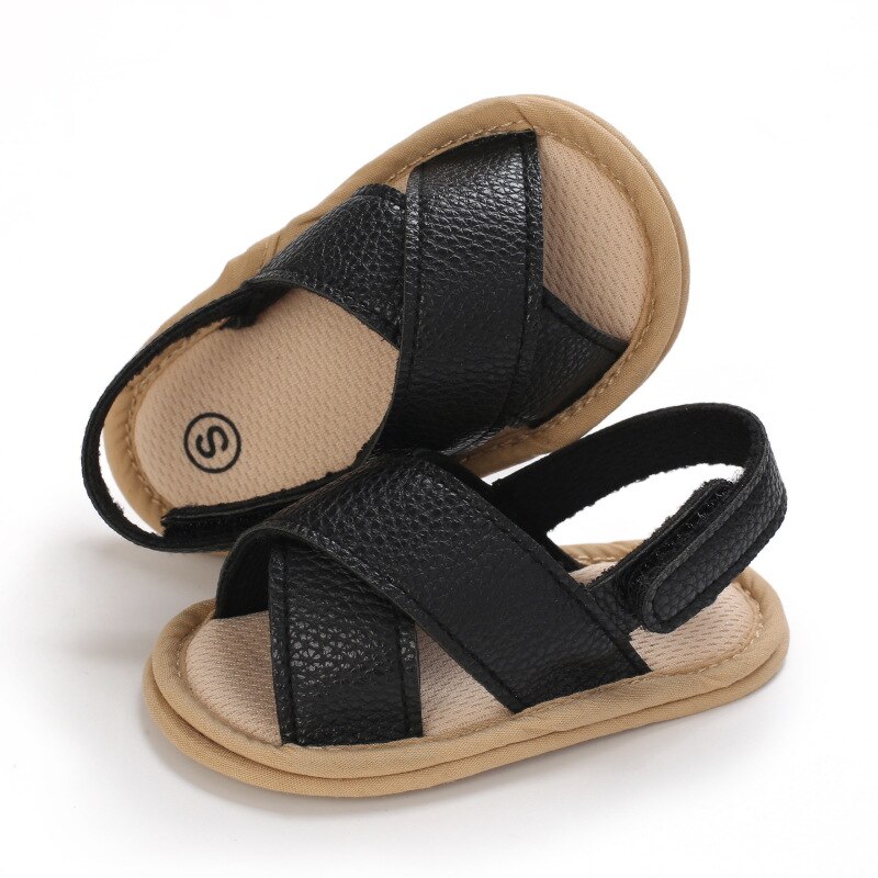 Roma-sandalen für babys (jungen und mädchen) mit kreuzmuster, weicher sohle, Ideal für sommer, Strand und freizeit, erste lauflernschuhe für babys ab 0-18 monaten