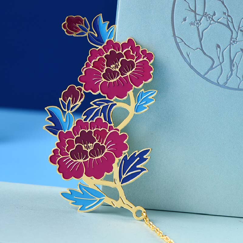 Marcapáginas hueco de Metal con flor creativa, Clip de libro para estudiantes, de paginación, papelería, suministros de oficina escolar, recuerdos Retro,: A