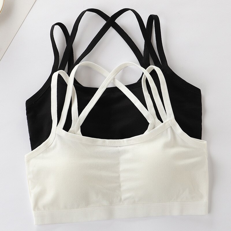 Sutiã para meninas 12 anos de algodão sutiã de treinamento adolescentes lingerie ginásio respirável topos roupa interior 8-16t