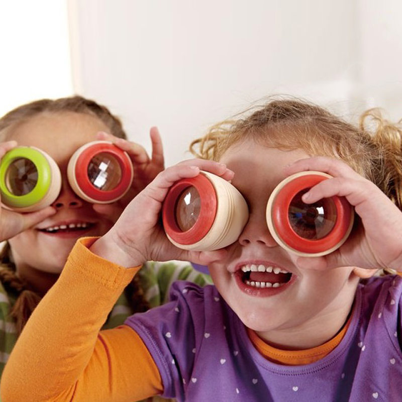 Kinderen Kind Baby Houten Magische Caleidoscoop Educatief Magic Spiegel Polygonal