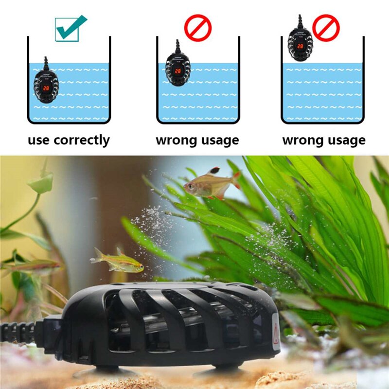 Digitale Aquarium Heizung Mini Automatische Temperatur Regler Thermostat Tauch Wasser Heizung Stange für Fisch Schildkröte Panzer 220V