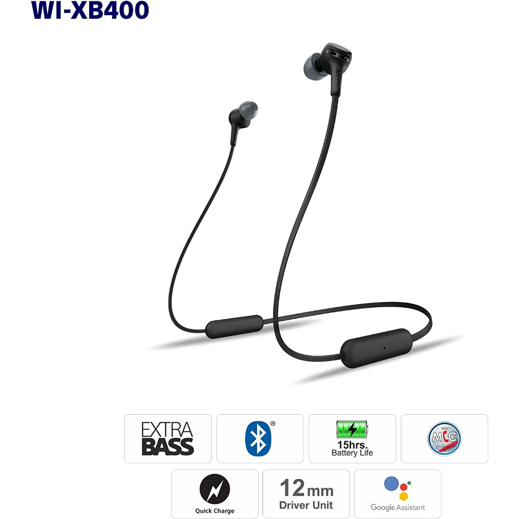 ORIGINAL WI-XB400 Wireless Stereo Earphone Bluetooth 5.0 Sport Earbuds HIFI Game Headset Handsfree with Mic