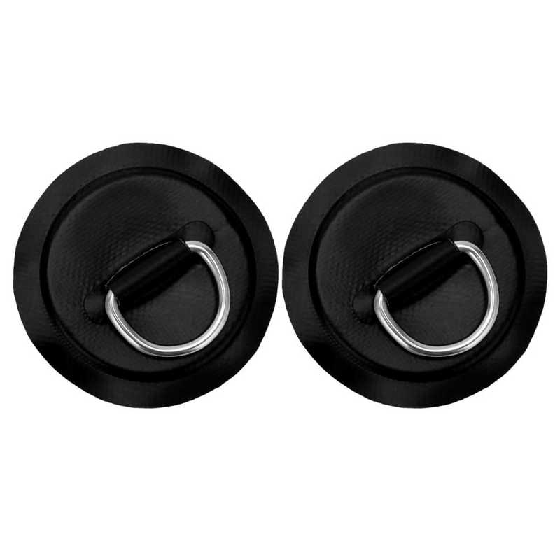 Boat Kayak D Ring Pad Patch PVC Inflatable Boat Raft Dinghy Canoe Surfboard Kayak Tie Down Fitting Surf Board Paddle Patch: black
