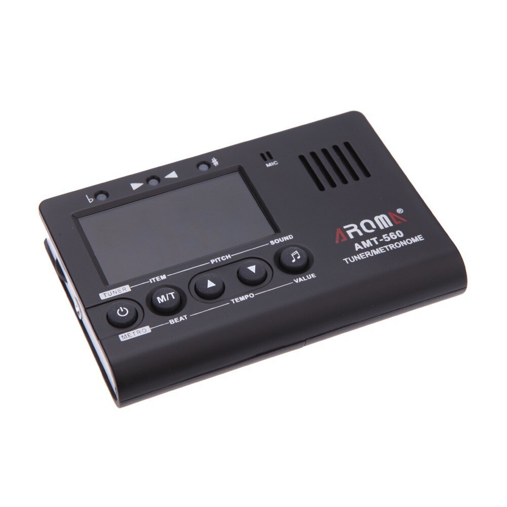 Aroma AMT-560 Gitaar Tuner Metronoom Ingebouwde Microfoon Met Pickup Kabel Voor Gitaar Chromatic Bass Viool Ukulele