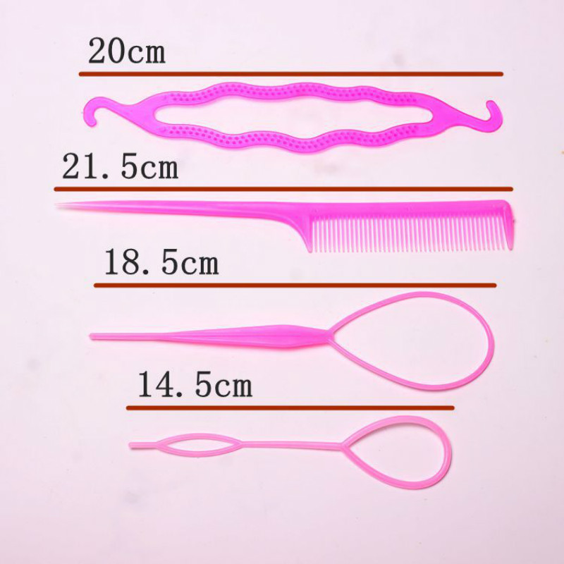 1 Set Charmante Franse Stijl Vrouwen Meisjes Diy Spons Haar Braider Vlecht Haar Twist Vlechten Tool Hair Styling Tools 3 stijl
