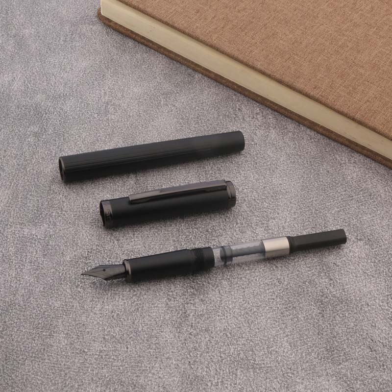 JinHao 88 Fountain Pen Frosted Black Nib EF F Business Office School Supplies Writing Ink Pens