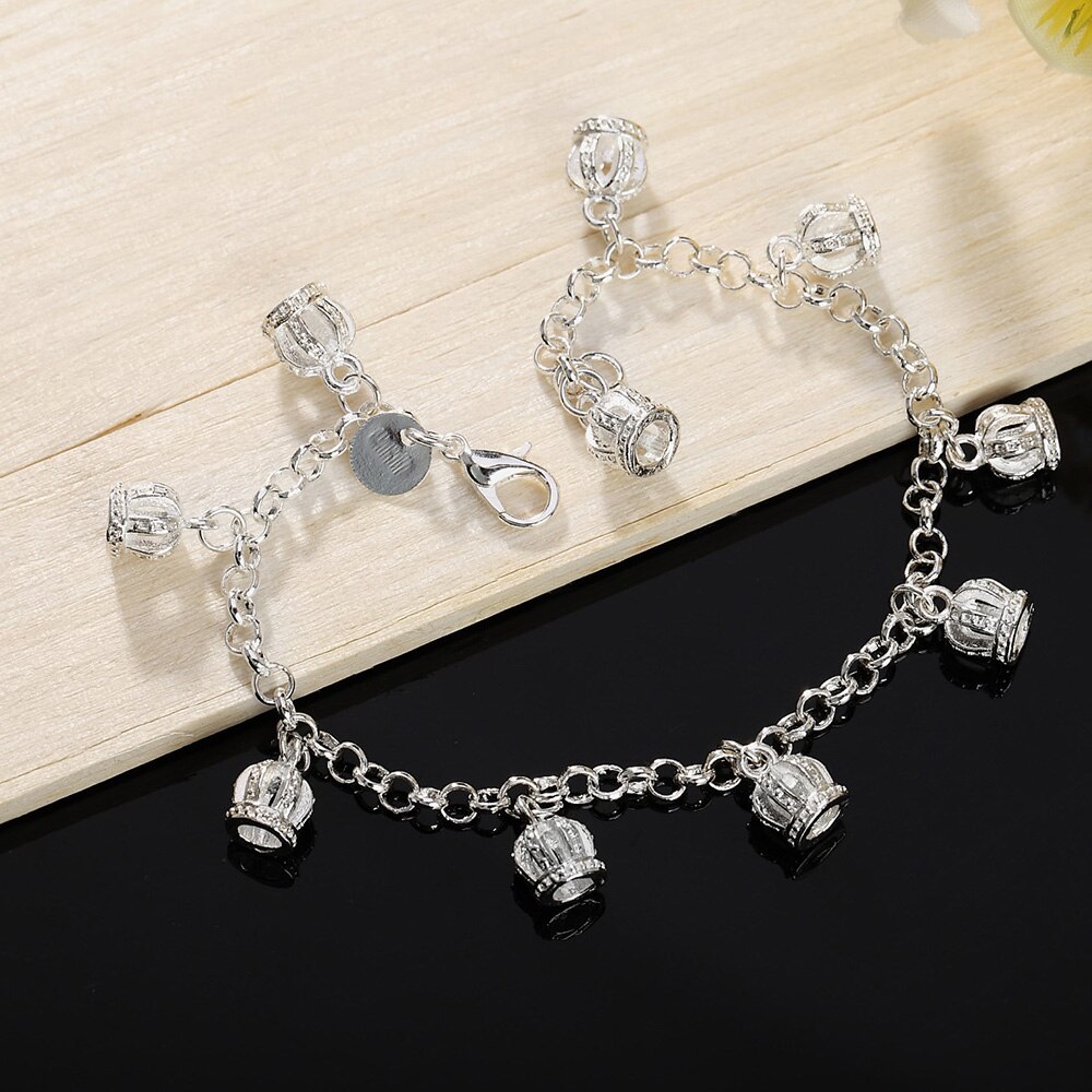 Neue 925 Silber Armbinde Kleine Krone Armbinde Modeschmuck Für Frau Charme Schmuck