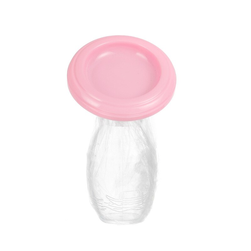 1Pcs Silicone Borstkolf Portable Borstvoeding Handkolf Anti-Overflow Moedermelk Collectie Bump: Roze