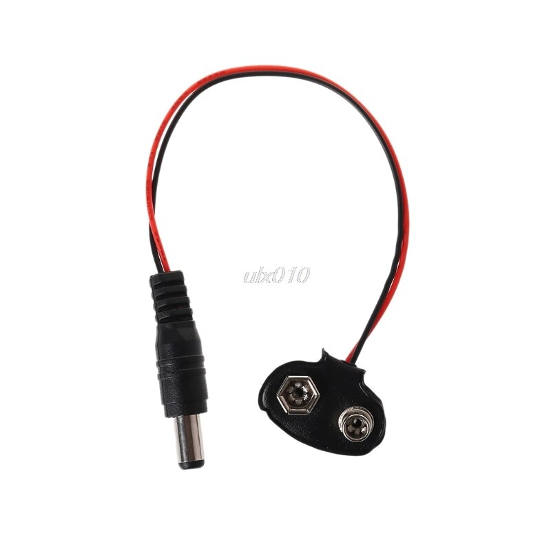 4Pcs 9V PP3 Power Cable Battery Clip With 2.1mm ID X 5.5mm outer DC Plug End Feb Whosale