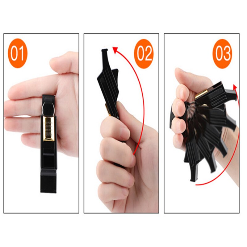 Perfeclan Pack Referee Whistle Finger Grip Clip Holder for Football Soccer Basketball Trainer Fingers Clamp Accessories Black