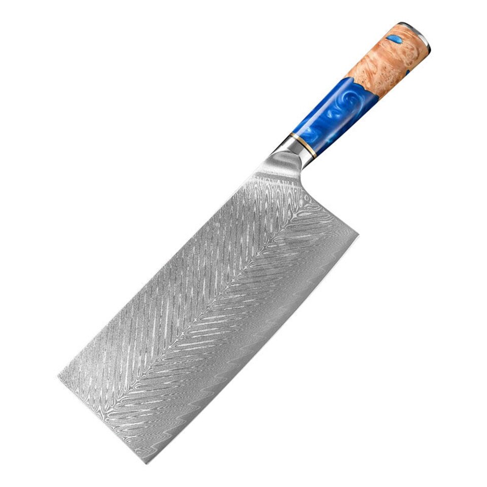 Kitchen Knives Set Chef Knife Damascus Steel High Carbon 9cr18 Cooking Set Forged Meat Cleaver Slicing Boning: Model D