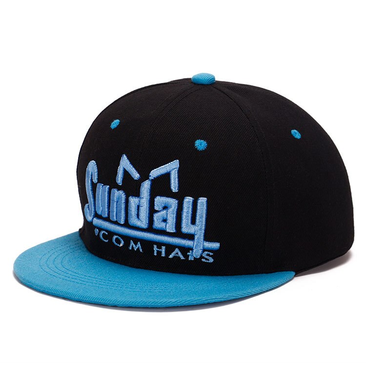 Katoen Zondag Week Brief Borduurwerk Baseball Cap Stiksels Trend Hip-Hop Hoed Heren Hip Hop Caps Dansen Hoeden Voor mannen Vrouwen: blue