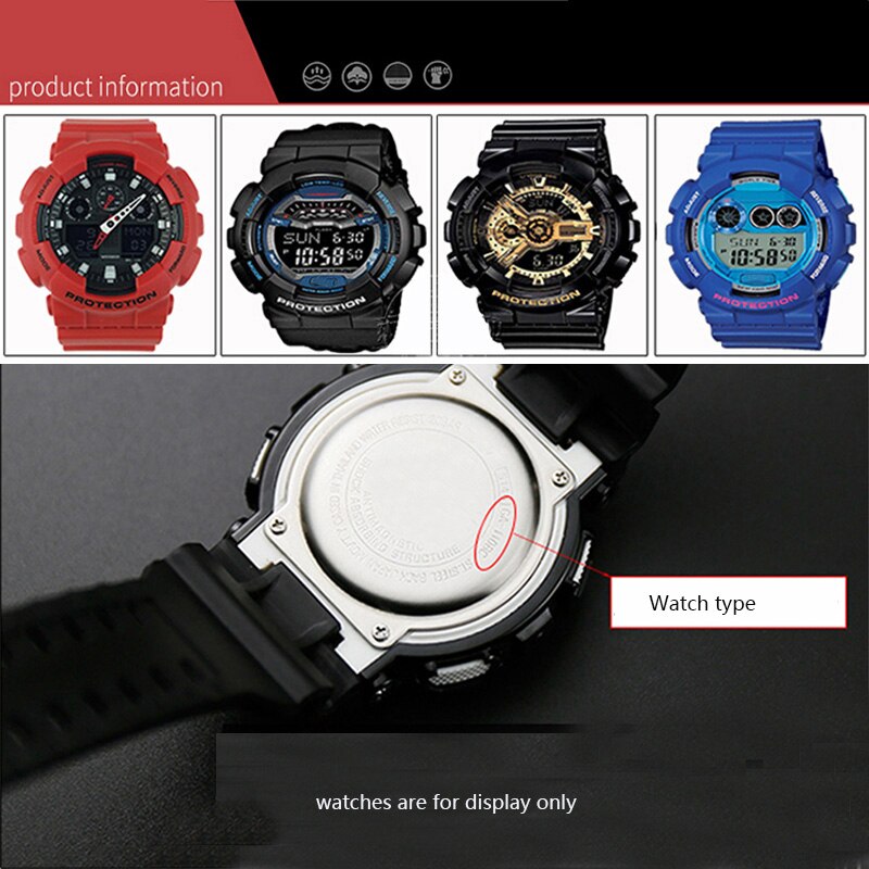 Vervangende band voor casio g-shock ga  gd 110 120 rubberen hars horlogeband glanzend mat heren waterdichte sportarmband
