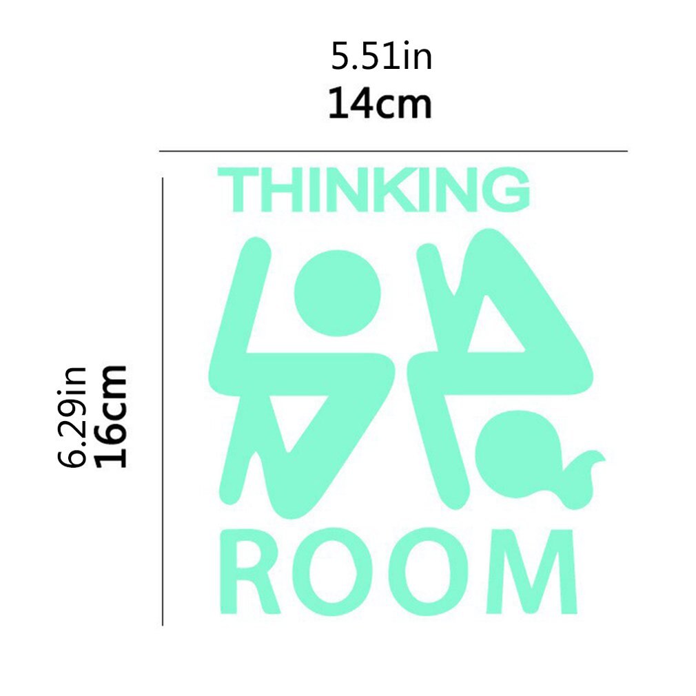 Room Thinking Carved Luminous Toilet Stickers Self Adhesive Toilet Stickers Waterproof Toilet Decorative Sticker