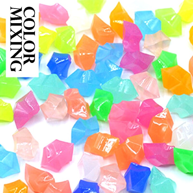 300Pcs / Pack Small Stones Garden Decoration Bright Glow In The Fish Tank Dark Decorative Outdoor Rocks