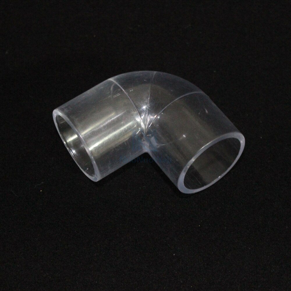 NuoNuoWell 50PCS-Pack 16mm 20mm 25mm Clear Acrylic Plastic Pipe Joints 90 Degree Elbow Connector Aquarium Irrigation DIY